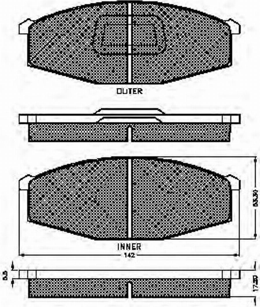 Spidan 30201 - Kit de plaquettes de frein, frein à disque cwaw.fr