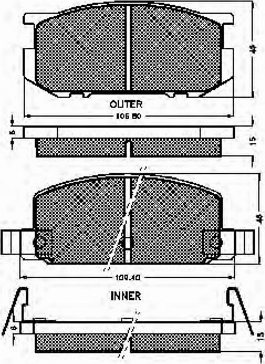 Spidan 30202 - Kit de plaquettes de frein, frein à disque cwaw.fr