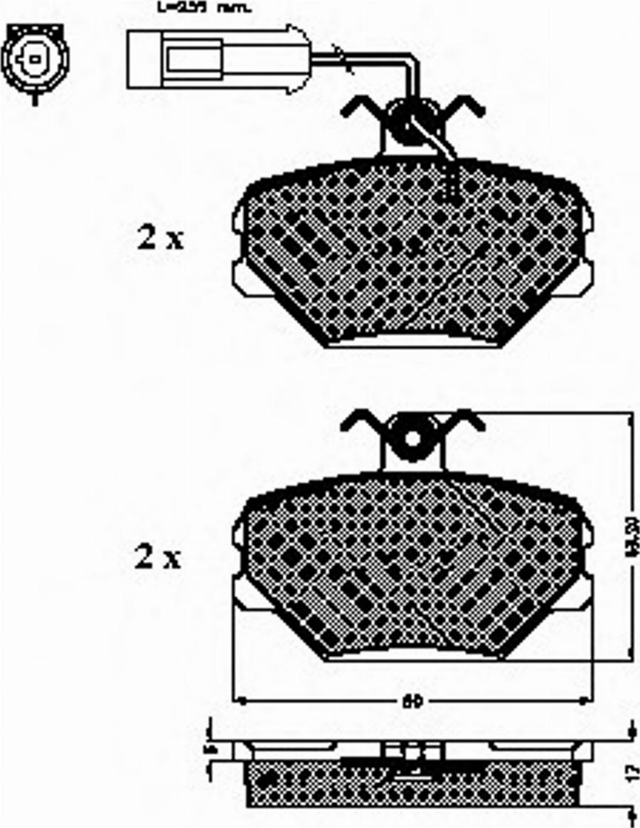 Spidan 31444 - Kit de plaquettes de frein, frein à disque cwaw.fr