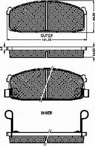 Spidan 31464 - Kit de plaquettes de frein, frein à disque cwaw.fr