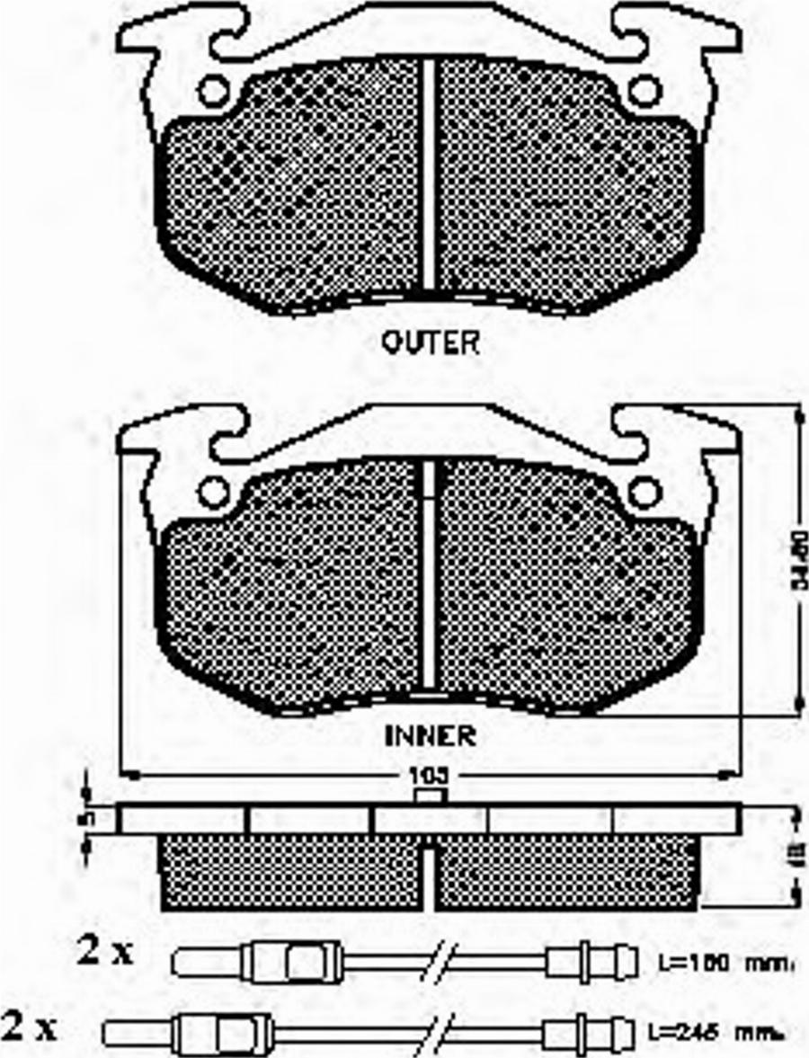 Spidan 31036 - Kit de plaquettes de frein, frein à disque cwaw.fr