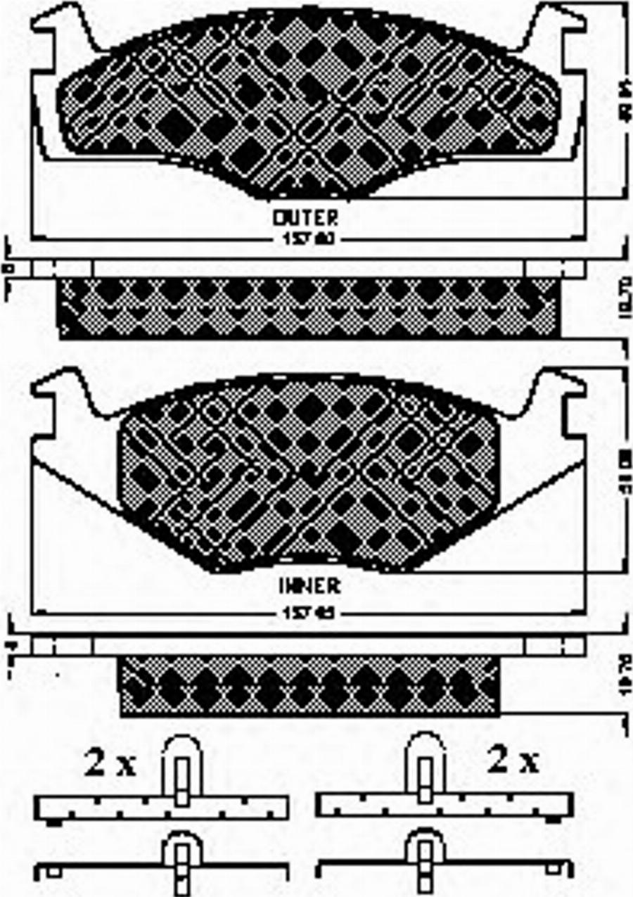 Spidan 31033 - Kit de plaquettes de frein, frein à disque cwaw.fr