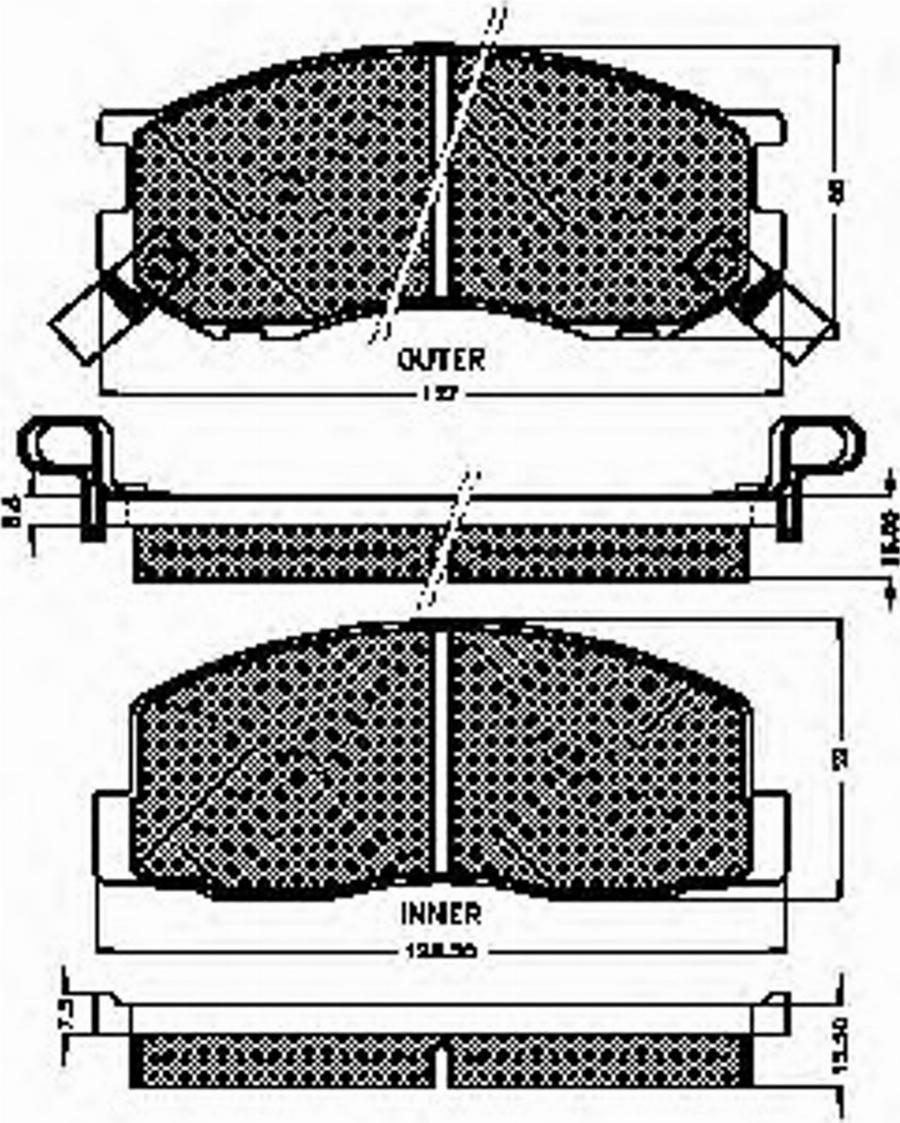 Spidan 31117 - Kit de plaquettes de frein, frein à disque cwaw.fr