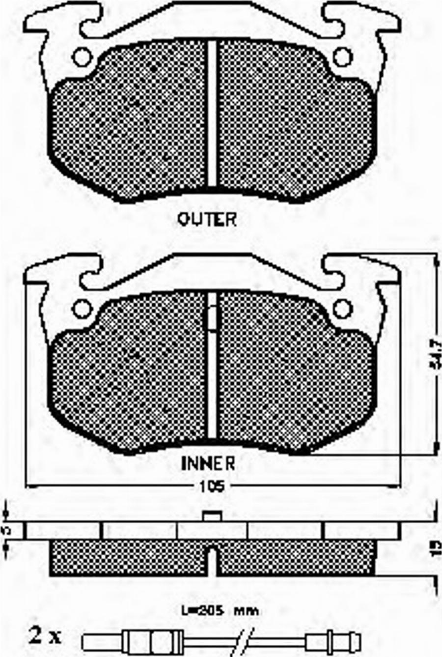 Spidan 31127 - Kit de plaquettes de frein, frein à disque cwaw.fr