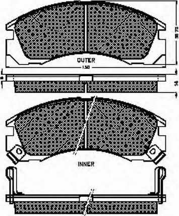 Spidan 31844 - Kit de plaquettes de frein, frein à disque cwaw.fr