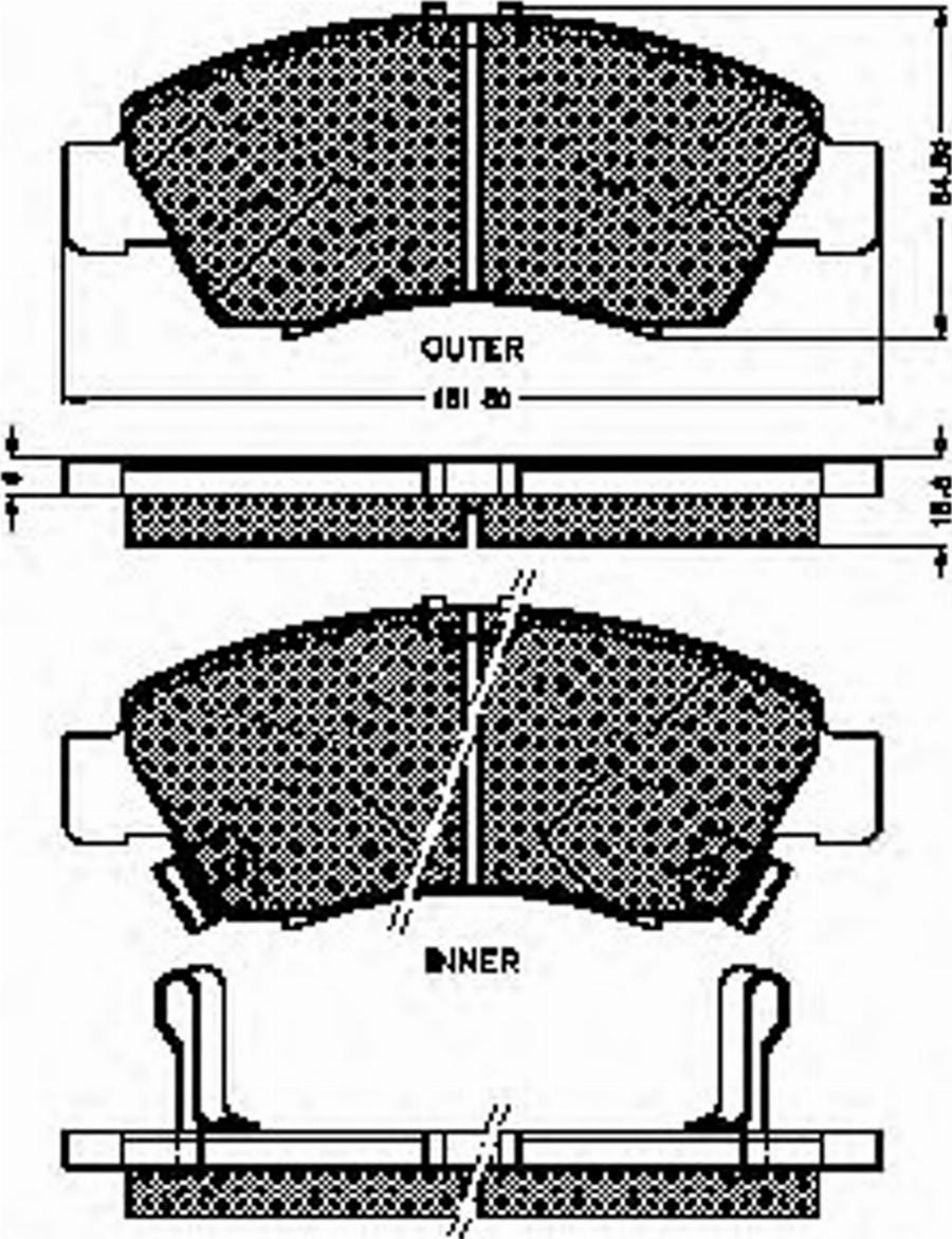 Spidan 31840 - Kit de plaquettes de frein, frein à disque cwaw.fr