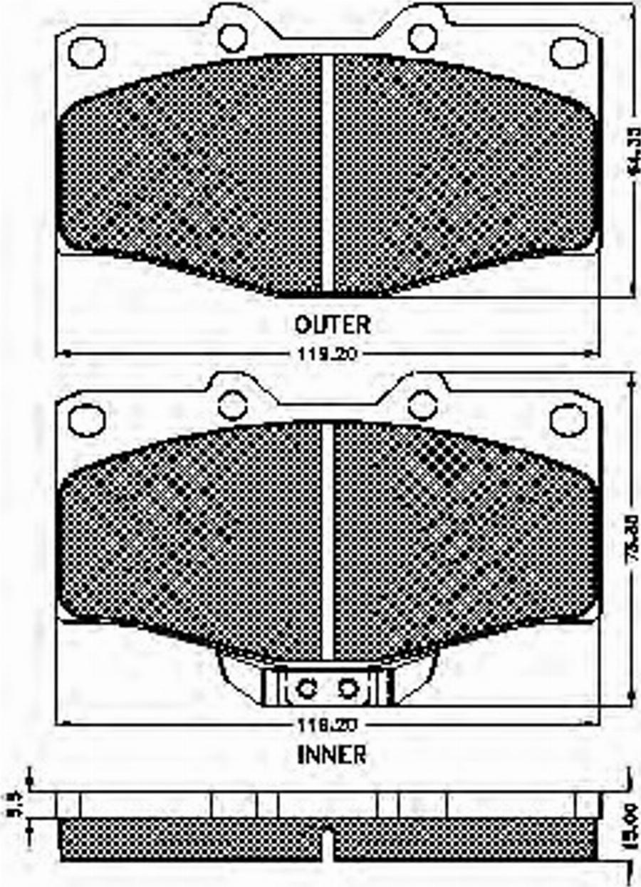 Spidan 31842 - Kit de plaquettes de frein, frein à disque cwaw.fr