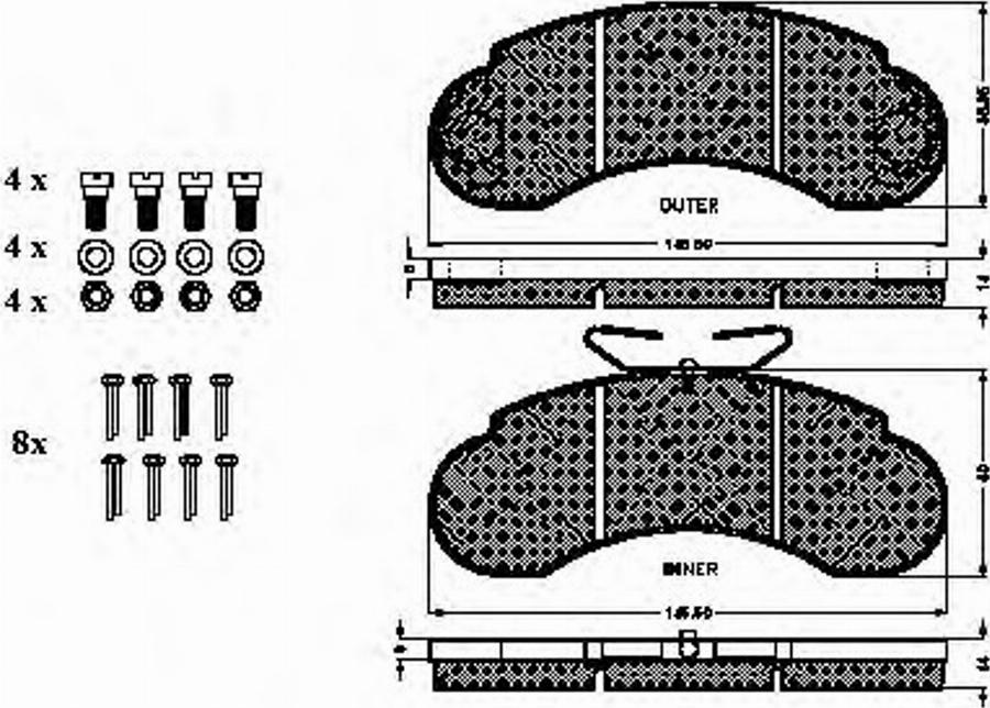 Spidan 31857 - Kit de plaquettes de frein, frein à disque cwaw.fr