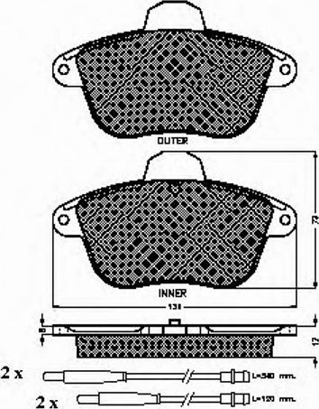 Spidan 31826 - Kit de plaquettes de frein, frein à disque cwaw.fr