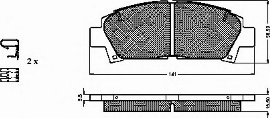 Spidan 31871 - Kit de plaquettes de frein, frein à disque cwaw.fr