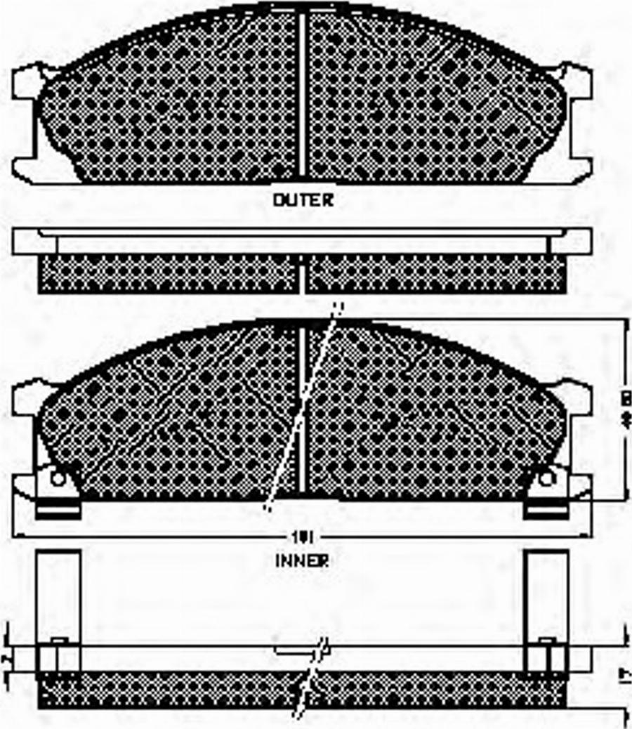 Spidan 31349 - Kit de plaquettes de frein, frein à disque cwaw.fr