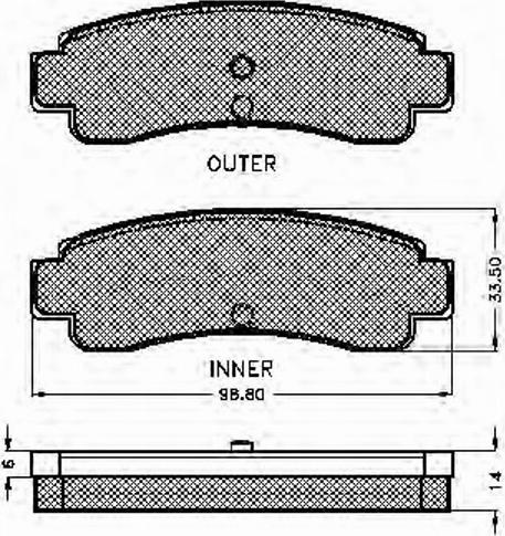 Spidan 31301 - Kit de plaquettes de frein, frein à disque cwaw.fr