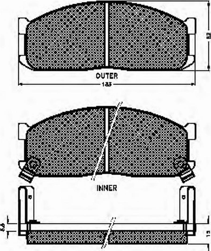 Spidan 31303 - Kit de plaquettes de frein, frein à disque cwaw.fr