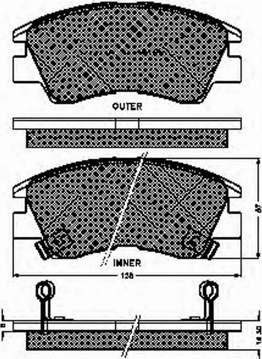 Spidan 31299 - Kit de plaquettes de frein, frein à disque cwaw.fr