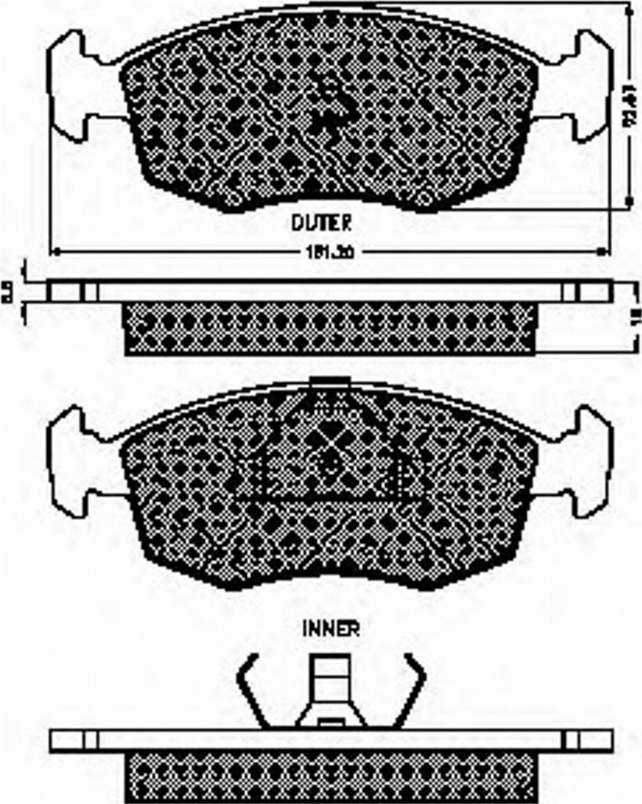 Spidan 31254 - Kit de plaquettes de frein, frein à disque cwaw.fr