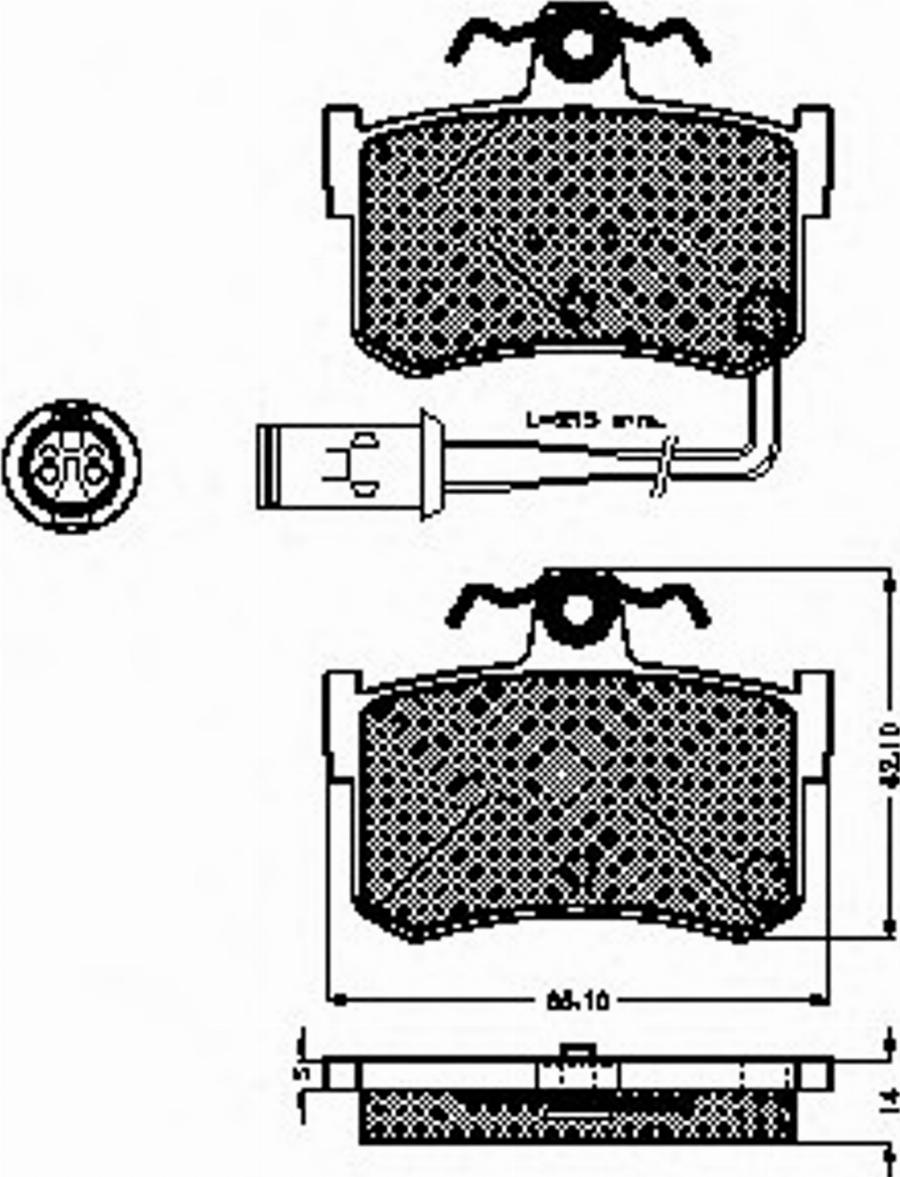 Spidan 31288 - Kit de plaquettes de frein, frein à disque cwaw.fr