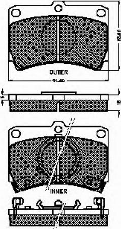 Spidan 31282 - Kit de plaquettes de frein, frein à disque cwaw.fr