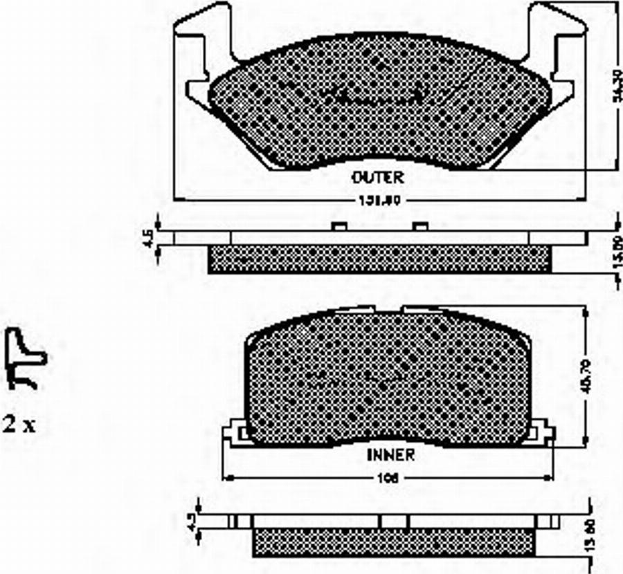 Spidan 31799 - Kit de plaquettes de frein, frein à disque cwaw.fr