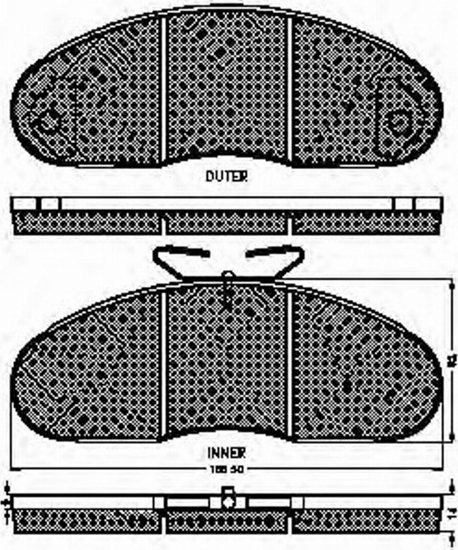 Spidan 31741 - Kit de plaquettes de frein, frein à disque cwaw.fr