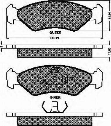 Spidan 31705 - Kit de plaquettes de frein, frein à disque cwaw.fr