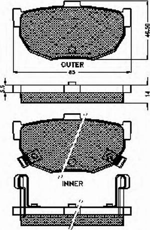 Spidan 31715 - Kit de plaquettes de frein, frein à disque cwaw.fr