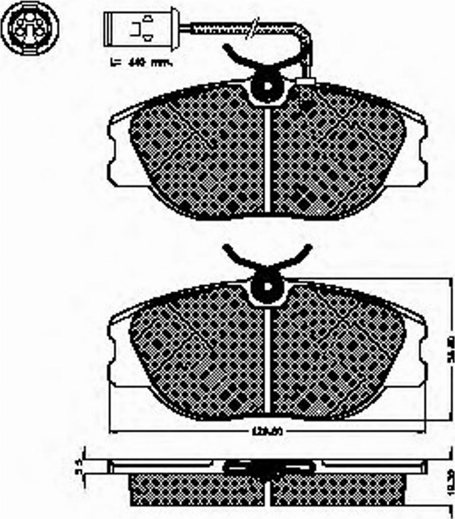 Spidan 31733 - Kit de plaquettes de frein, frein à disque cwaw.fr