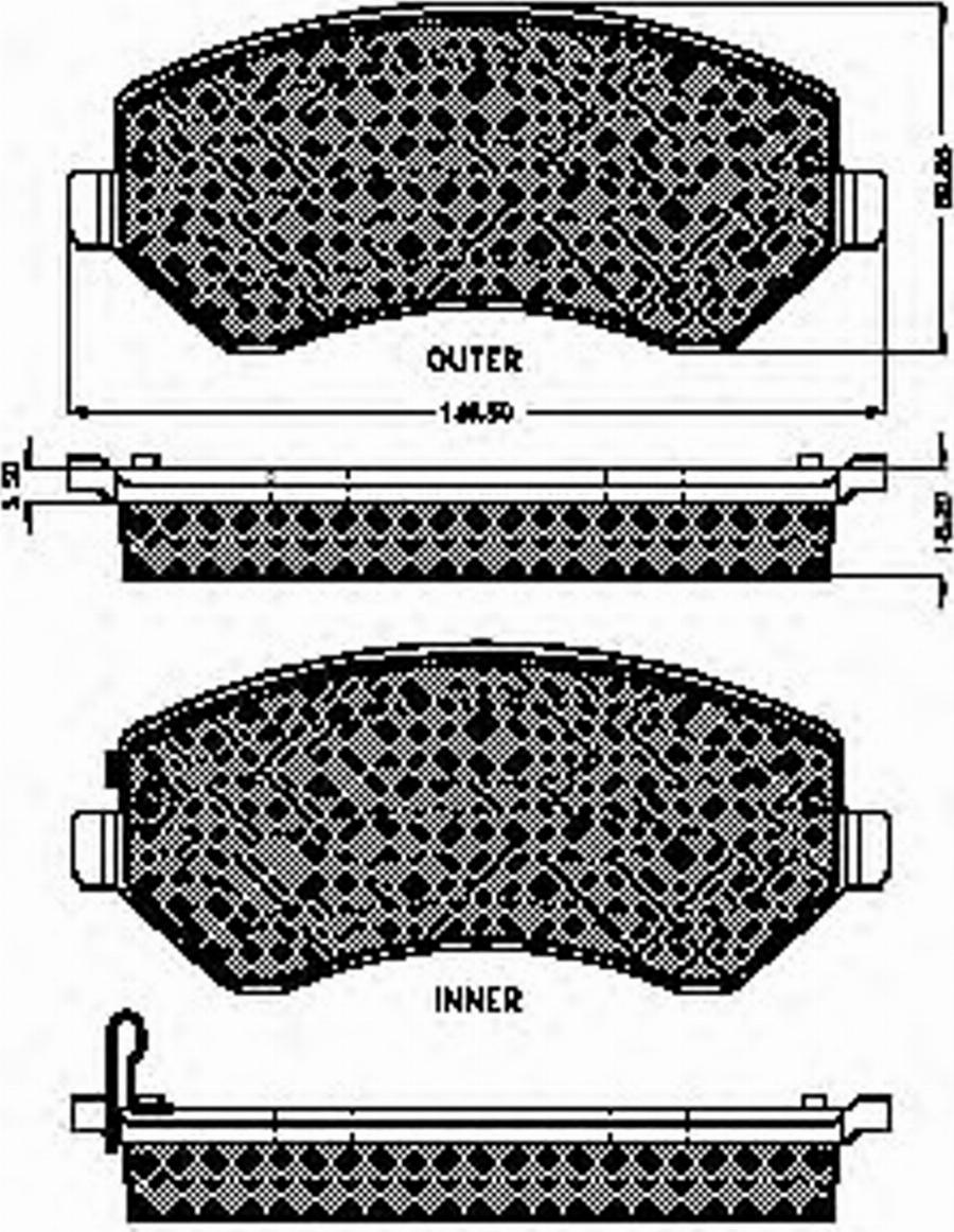 Spidan 32445 - Kit de plaquettes de frein, frein à disque cwaw.fr