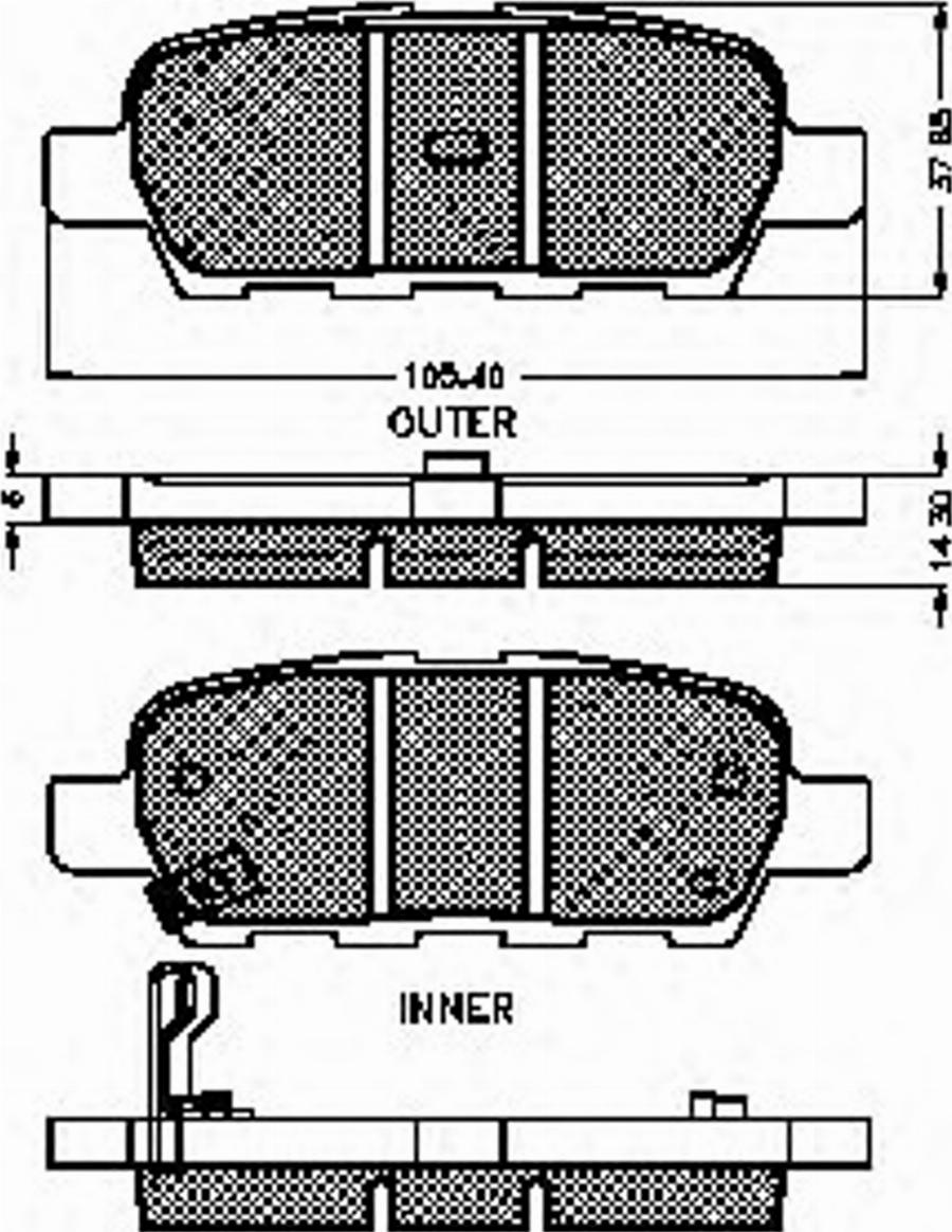 Spidan 32443 - Kit de plaquettes de frein, frein à disque cwaw.fr