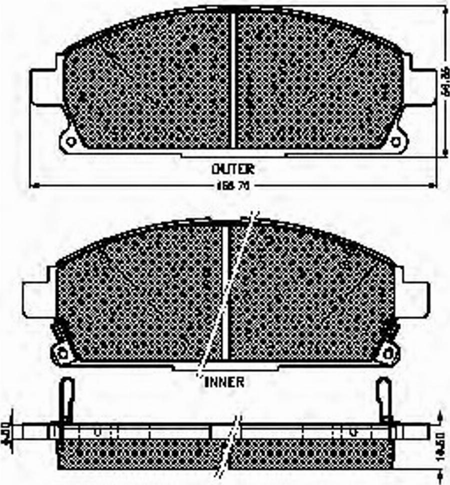 Spidan 32450 - Kit de plaquettes de frein, frein à disque cwaw.fr