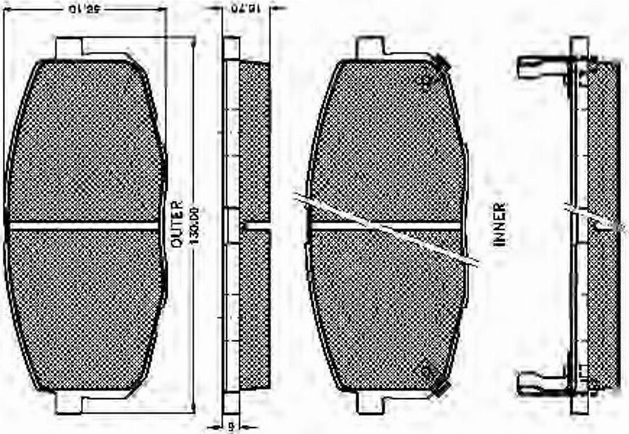 Spidan 32460 - Kit de plaquettes de frein, frein à disque cwaw.fr