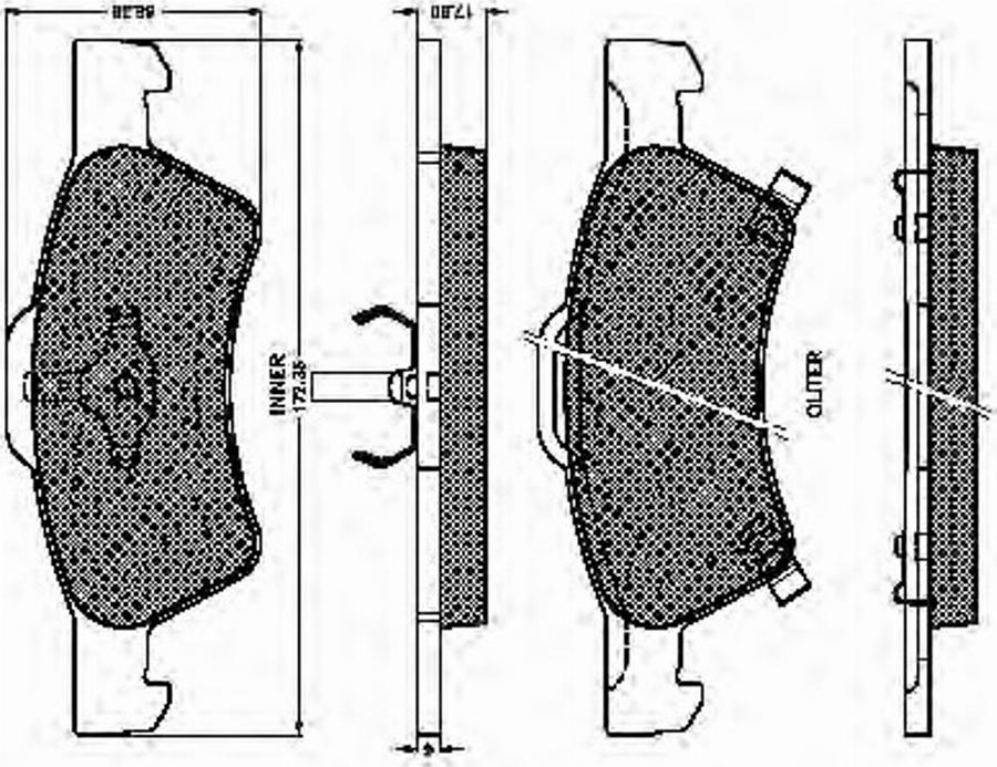 Spidan 32462 - Kit de plaquettes de frein, frein à disque cwaw.fr