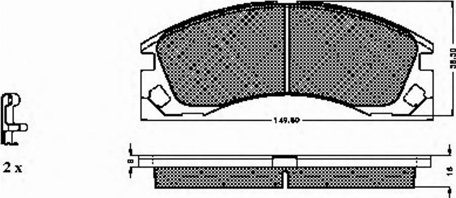 Spidan 32422 - Kit de plaquettes de frein, frein à disque cwaw.fr