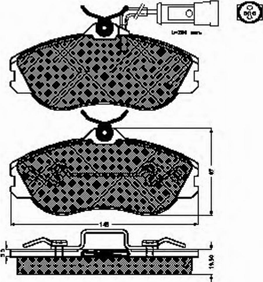 Spidan 32543 - Kit de plaquettes de frein, frein à disque cwaw.fr