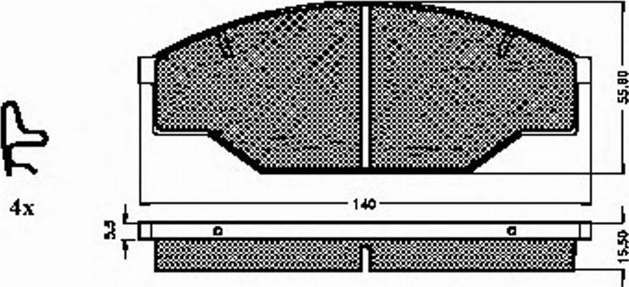 Spidan 32554 - Kit de plaquettes de frein, frein à disque cwaw.fr