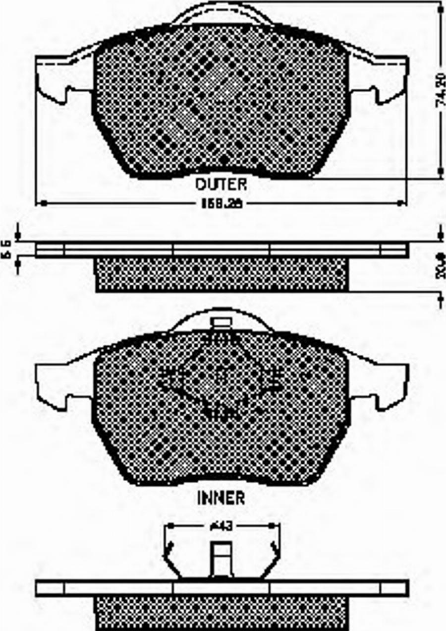 Spidan 32551 - Kit de plaquettes de frein, frein à disque cwaw.fr