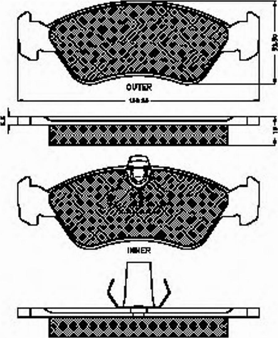 Spidan 32553 - Kit de plaquettes de frein, frein à disque cwaw.fr