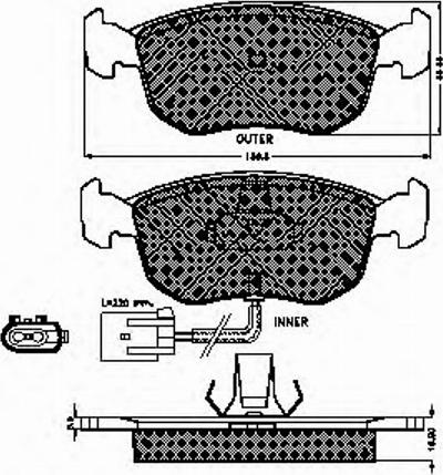 Spidan 32532 - Kit de plaquettes de frein, frein à disque cwaw.fr