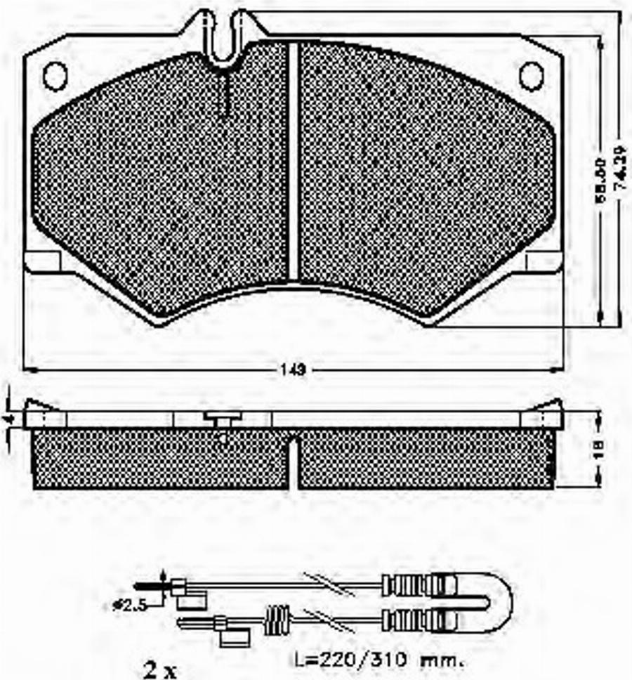 Spidan 32520 - Kit de plaquettes de frein, frein à disque cwaw.fr