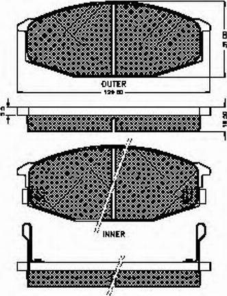 Spidan 32696 - Kit de plaquettes de frein, frein à disque cwaw.fr