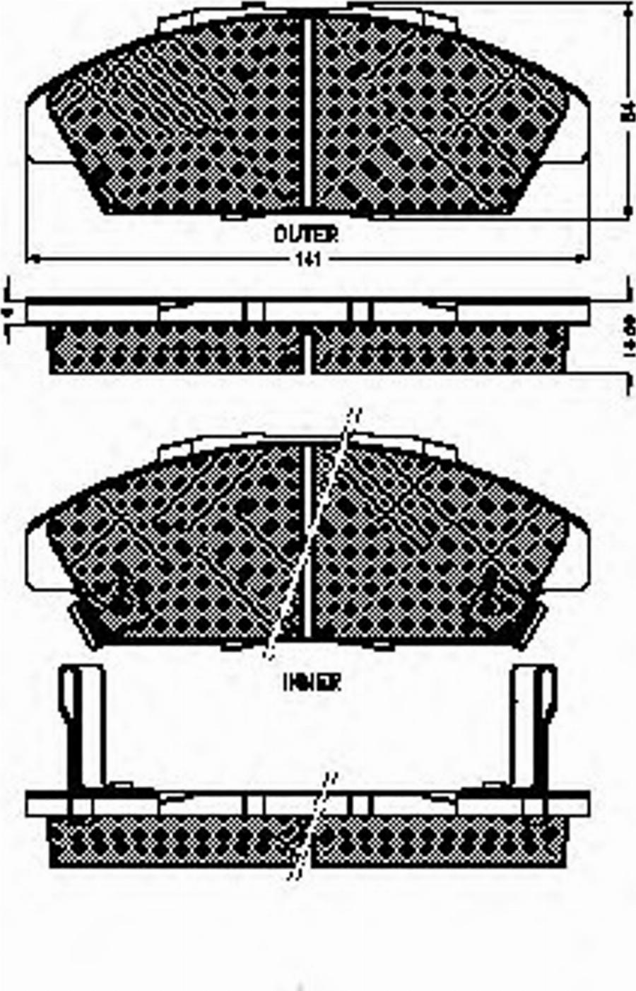 Spidan 32693 - Kit de plaquettes de frein, frein à disque cwaw.fr