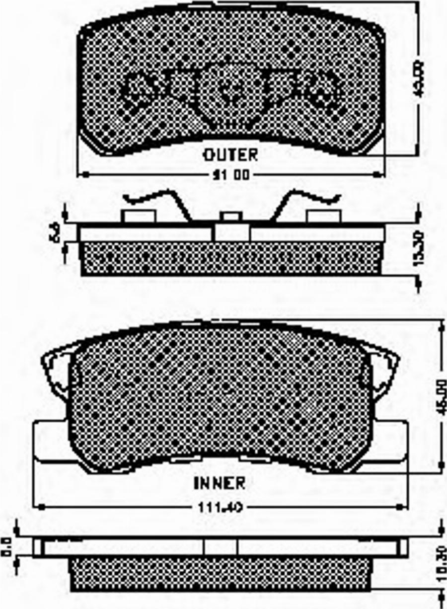 Spidan 32661 - Kit de plaquettes de frein, frein à disque cwaw.fr