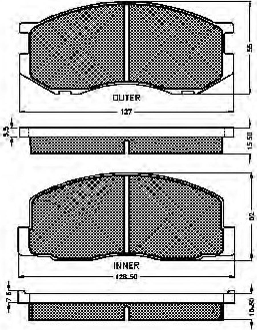 Spidan 32667 - Kit de plaquettes de frein, frein à disque cwaw.fr