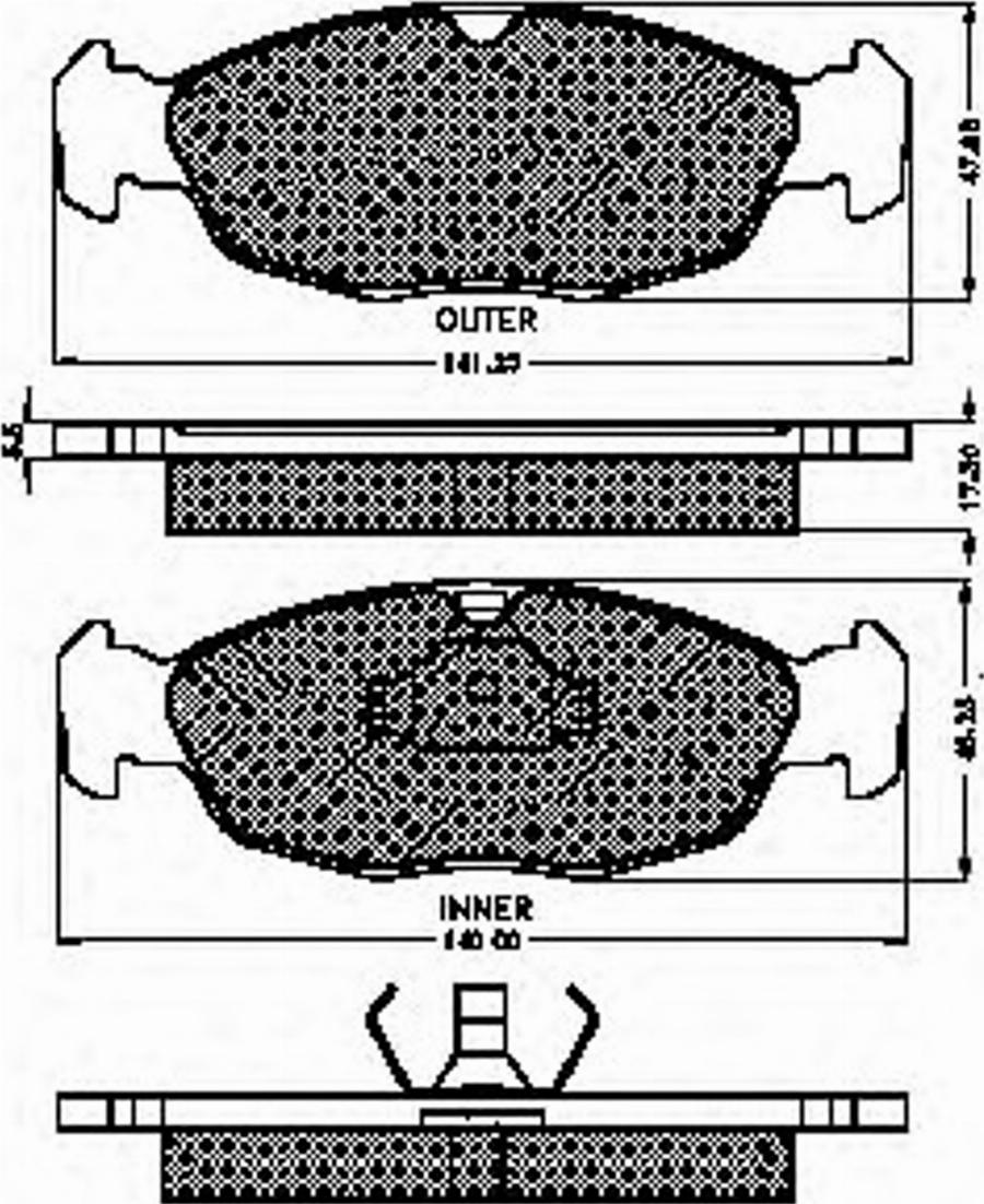 Spidan 32041 - Kit de plaquettes de frein, frein à disque cwaw.fr