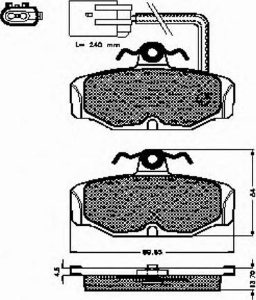 Spidan 32043 - Kit de plaquettes de frein, frein à disque cwaw.fr