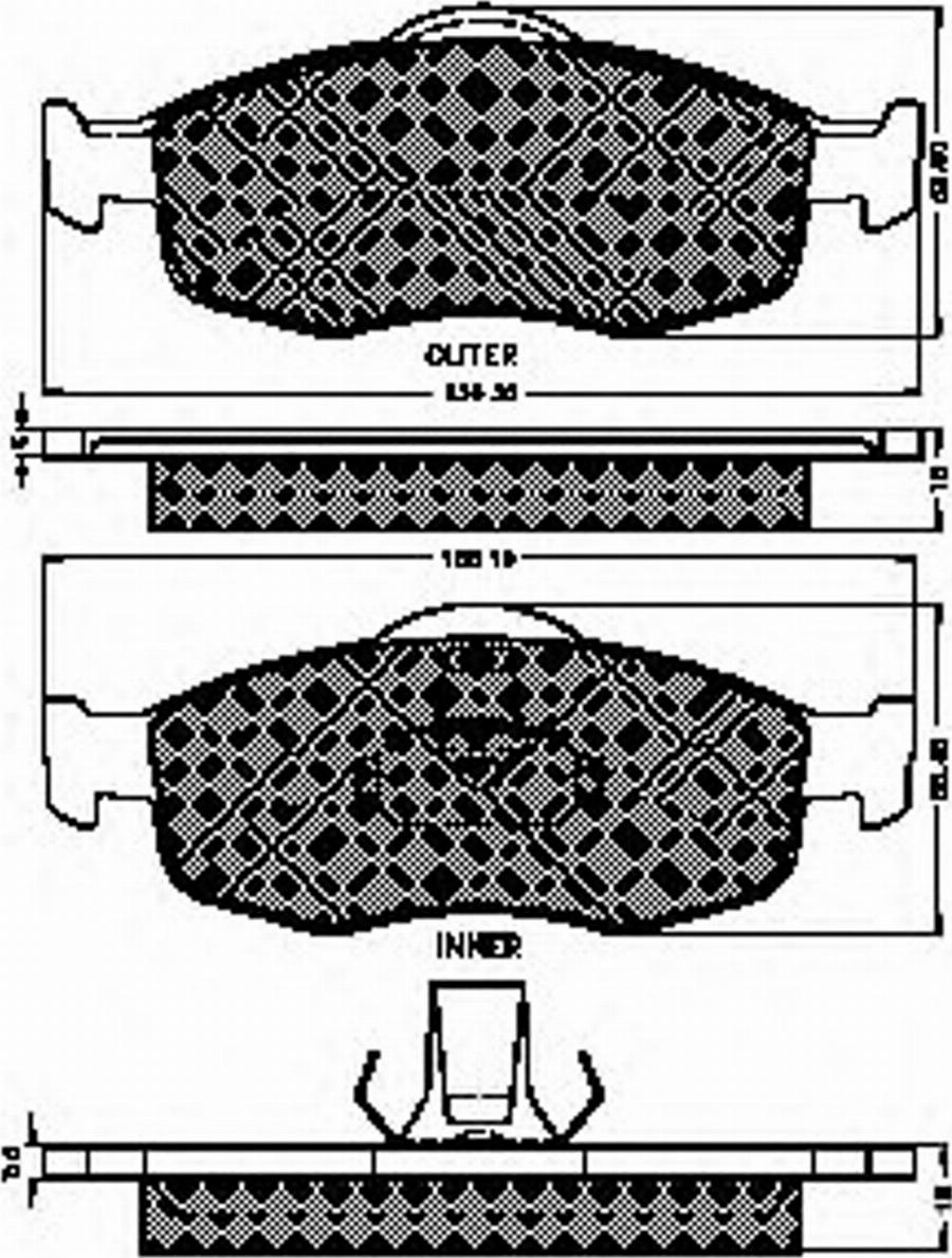 Spidan 32062 - Kit de plaquettes de frein, frein à disque cwaw.fr