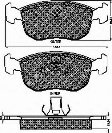 Spidan 32002 - Kit de plaquettes de frein, frein à disque cwaw.fr