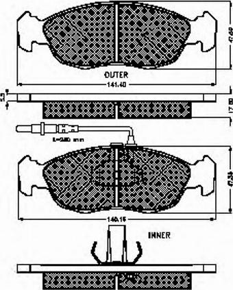 Spidan 32033 - Kit de plaquettes de frein, frein à disque cwaw.fr