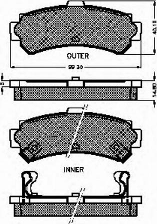 Spidan 32195 - Kit de plaquettes de frein, frein à disque cwaw.fr