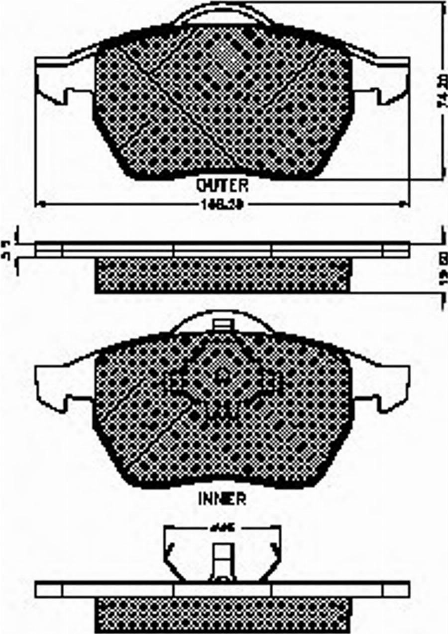 Spidan 32192 - Kit de plaquettes de frein, frein à disque cwaw.fr