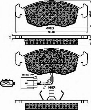 Spidan 32151 - Kit de plaquettes de frein, frein à disque cwaw.fr